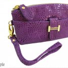 Women cowhide genuine leather small handbag color Purple