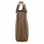 Cowhide Genuine LEATHER Plaited SHOPPER Tote color khaki