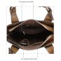 Cowhide Genuine LEATHER Plaited SHOPPER Tote color khaki