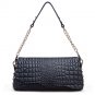 women Cowhide genuine Leather crocodile pattern Handbag
