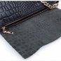 women Cowhide genuine Leather crocodile pattern Handbag