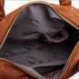 Women brown color lamb genuine leather tote handbag