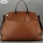 Cowhide Genuine leather vintage style handbag brown color