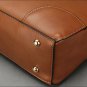 Cowhide Genuine leather vintage style handbag brown color