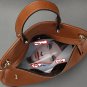 Cowhide Genuine leather vintage style handbag brown color