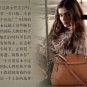 Cowhide Genuine leather vintage style handbag brown color