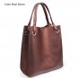 Cowhide genuine leather rivet Pearl color series handbag color Pearl Brown