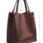 Cowhide genuine leather rivet Pearl color series handbag color Pearl Brown