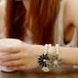 3 flowers 3 line beads bracelet