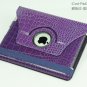 iPad 2 Crocodile 360&Acirc;&deg; Rotating Leather Case Smart Cover W/ Swivel Stand Purple color
