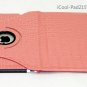 iPad 2 Crocodile 360&Acirc;&deg; Rotating Leather Case Smart Cover W/ Swivel Stand Orange color