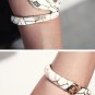 Black with Gold Bracelet Snake style with crystal stone