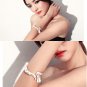 Black with Gold Bracelet Snake style with crystal stone