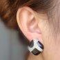 Crystal stone with Black  color earring #2