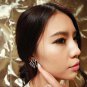 Crystal stone with Black color Zebra pattern earring #4