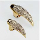 Gold with stone Long sharp nail style ring