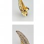 Gold with stone Long sharp nail style ring