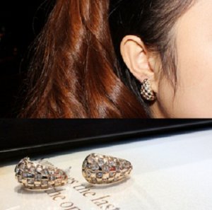 Crystal stone earring # 6