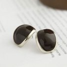 Fashion Black with silver edge earring # 12