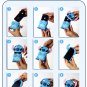 3D stitch Movable Ear Flip hard case cover for  iphone 4 4s  - Blue