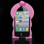 3D stitch Movable Ear Flip hard case cover for  iphone 4 4s  - Pink