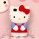 3D H. Kitty Stand Up hard case cover for  iphone 4 4s  - Red