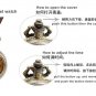 iphone 4/4s/5 case vintage pocket watch crystal stone case - Brown