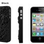 3D flower carft case cover for  iphone 4 4s 5  - Black
