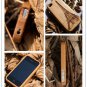 Genuine Bamboo wood with portray hard cover case for iphone 4 / 4s - pattern 2