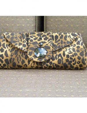 The Raquel Clutch a Sleek Design in a Leopard Print
