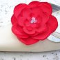Elegant Poppy Red Shoe Clips