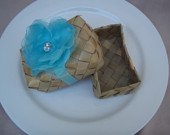 Eco-friendly Decorated Palm Woven Favor Boxes
