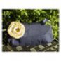 Clutch Bag, The Audrey Clutch in Trend Setting Dark Navy Blue and Neutral Flower Detailing