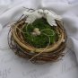 SABRINA - Rustic & Elegant Ring Bearer Birds Nest Pillow Alternative