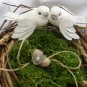 SABRINA - Rustic & Elegant Ring Bearer Birds Nest Pillow Alternative