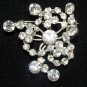 Vintage Signed MADE IN AUSTRIA Crystal Clear Rhinestone Brooch Pin