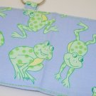 Mini Wallet Key Ring Debit Card Holder Frogs Blue
