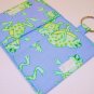 Mini Wallet Key Ring Debit Card Holder Frogs Blue