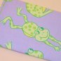 Mini Wallet Key Ring Debit Card Holder Frogs Blue