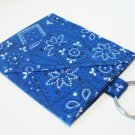 Mini Wallet Key Ring Debit Card Holder Navy Blue Bandanna