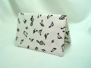 Mini Wallet Debit Card Holder Musical Notes