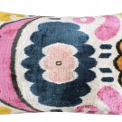 Ikat Silk Velvet Pillow