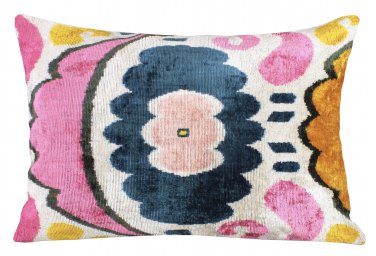 Ikat Silk Velvet Pillow