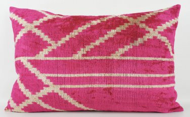 Silk Velvet Lumbar Pillow