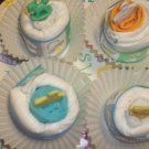 4 piece Diaper Cupcakes