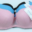細波點胸圍1166C 三隻色 雙扣 C杯 BRA 1166C 34C 36C 38C 40C/75C 80C 85C 90C