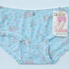 女裝內褲3128 低腰絲質 淺藍小花圖案 Panty Underwear 女式絲質底褲