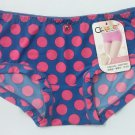 女裝內褲3133 低腰絲質 藍底圓圈圖案 Panty Underwear 女式絲質底褲