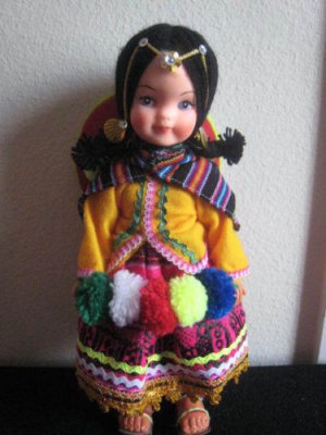12 " Ethnic Peruvian Doll  handmade in Peru NEW