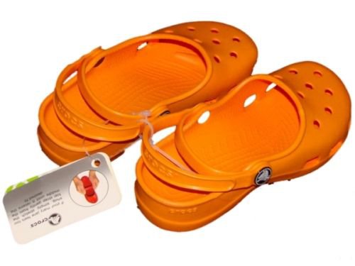 CROCS Mary Jane GIRLS Shoes Mango Orange Sz C4 Brand New